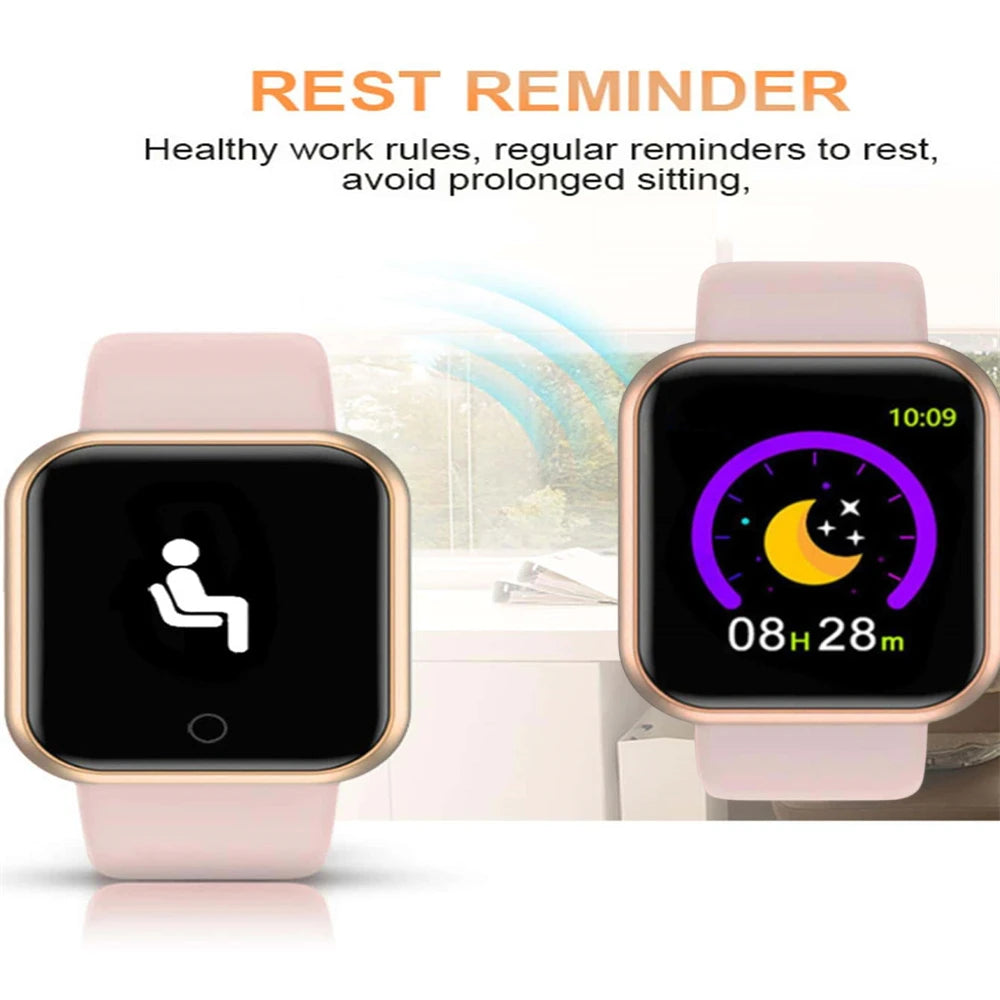 Smart Watch 116Plus D13 Y68 Sport Wristband Running Fitness Monitor Track Heart Rate Message Remind Men Smartwatch Woman Clock