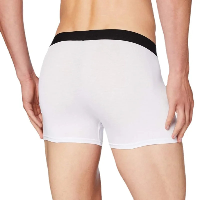 5pcs Sublimation DIY White Blank Polyester Boxer Briefs For Valentine and Father's Day Size S-2XL