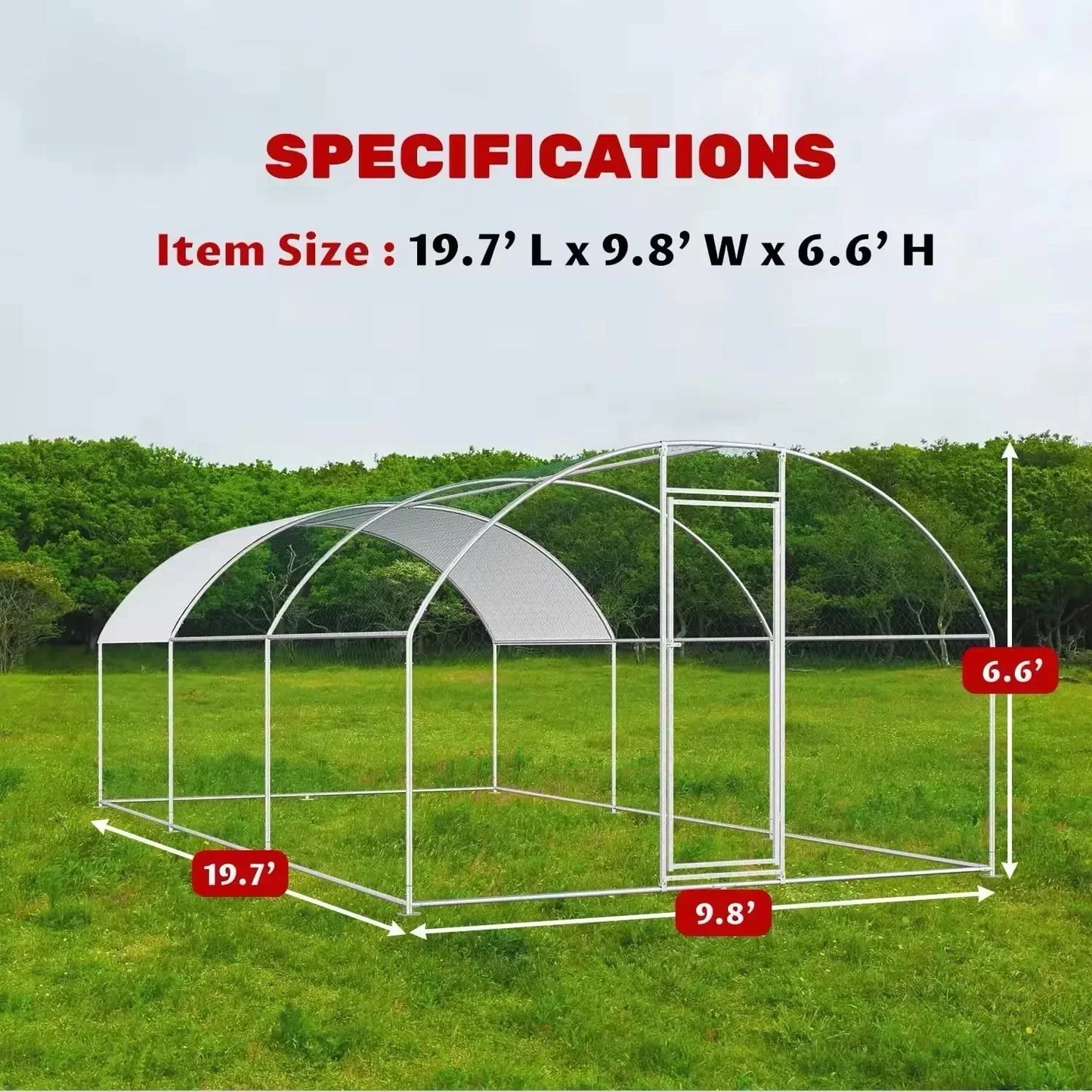 Egg Laying Large Stainless Steel Chicken Coop 8-10 Chickens Poultry Quail Rabbit Duck Cage