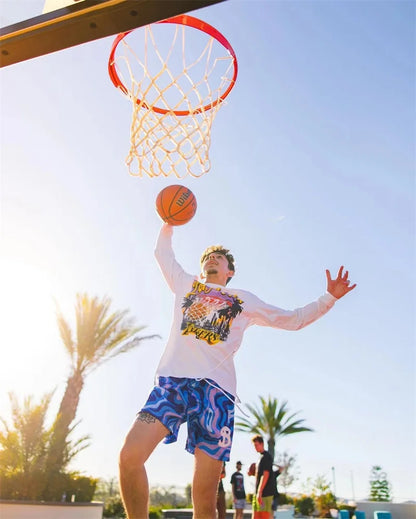2024 BUCKETSQUAD Summer Mesh Basketball Shorts Men's Quick Drying Loose Sports Shorts Casual Trendy Running Beach Shorts