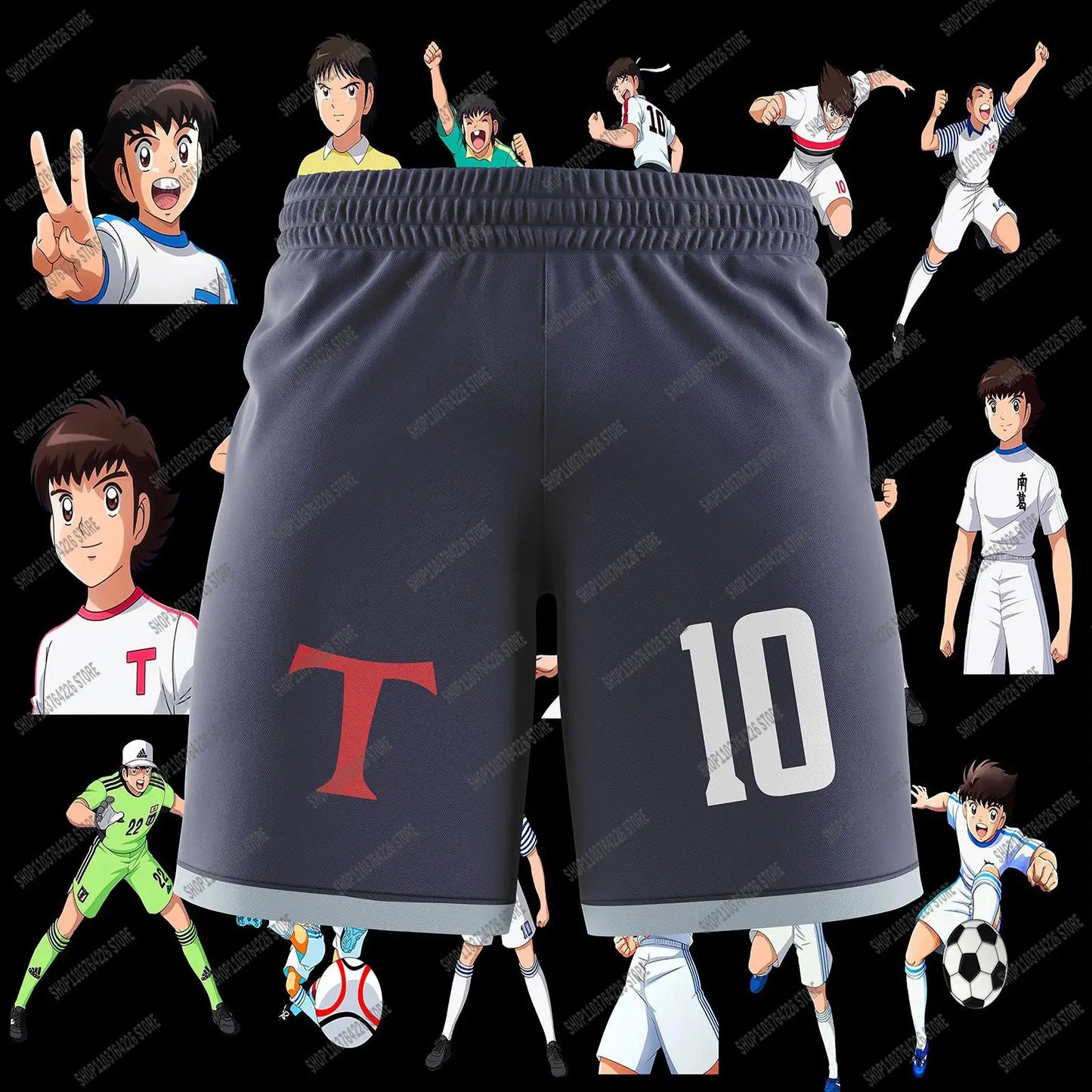 Captain Tsubasa School Nansheng Olive and Benji Football Team Uniform Beach Pants Customized High Quality Clothing Customizable