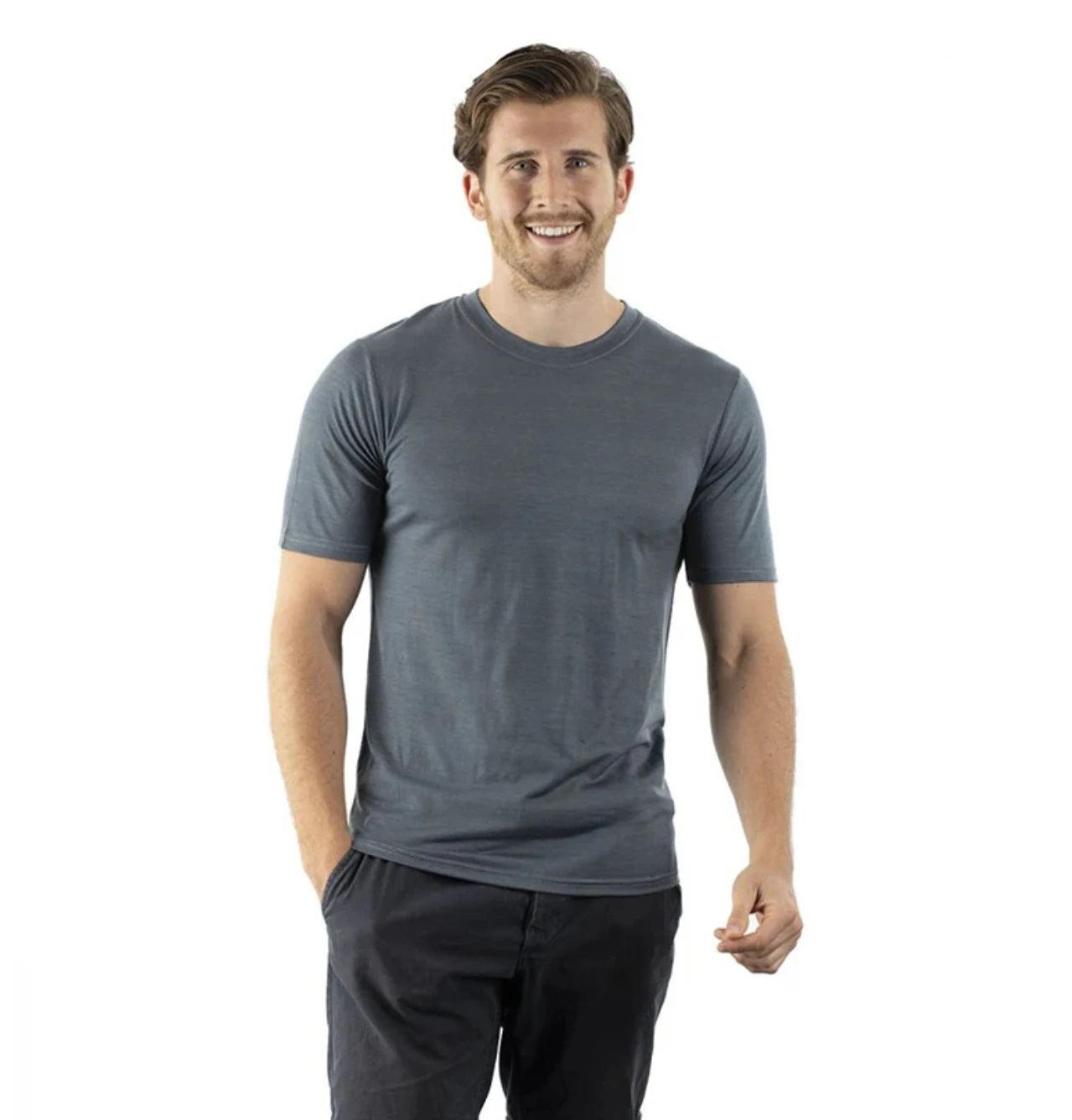 100% Merino Wool T shirt Men Base Layer Merino Shirt Wicking Breathable Quick Dry Anti-Odor No-itch Big USA Size