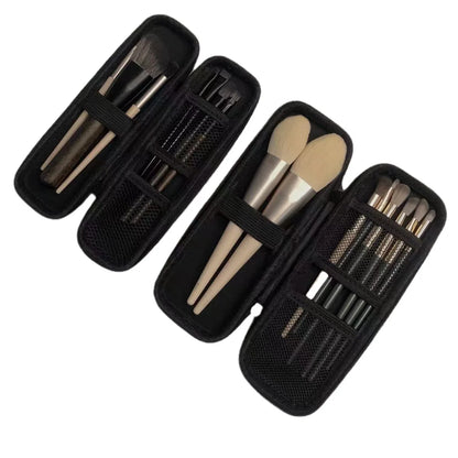 1pc Black Cosmetic Bag Waterproof Double Zipper Makeup Brushes Case Women Storage Bags Portable Travel Brush Holder Makeup Case
