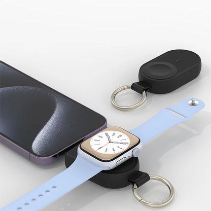 1200mAh Power Bank for IWatch with 3 LED Indicators Travel Cordless Car Charger Keychain for Apple Watch Series 1-9/SE1-2/Ultra