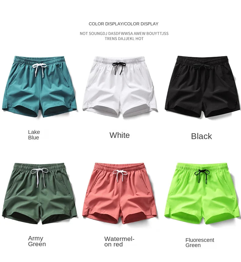 NASA GISS summer hot selling sports shorts, running pants, three piece pants, men's and women's zippered pockets, couple's short