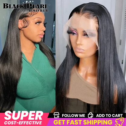 13X5X1 T Lace Front Wig Human Hair Ready To Wear Human Hair Middle Part Lace Frontal Wig Bone Straight Human Hair Wigs