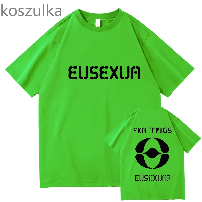 FKA twigs EUSEXUA Double Side T-Shirts Man Woman Fans Summer Gift Vintage Clothes Aesthetic Streetwear Harajuku Pullover Tops