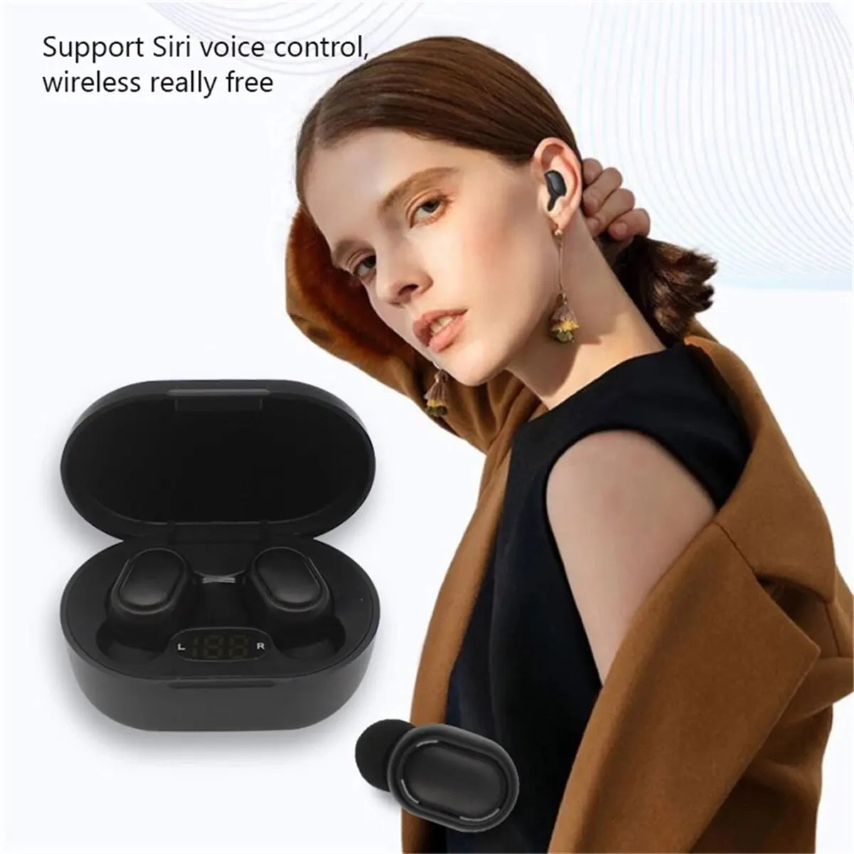 E7S TWS Wireless Headphones Bluetooth Earphone Control Sport Headset Waterproof Microphone Music Earphone Work On All Smartphone