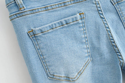 2022 Spring Autumn Sexy Low Waist Floor Length Burr Cuff Flare Jeans Women Vintage Stretch Denim Pants Streetwear Long Trousers