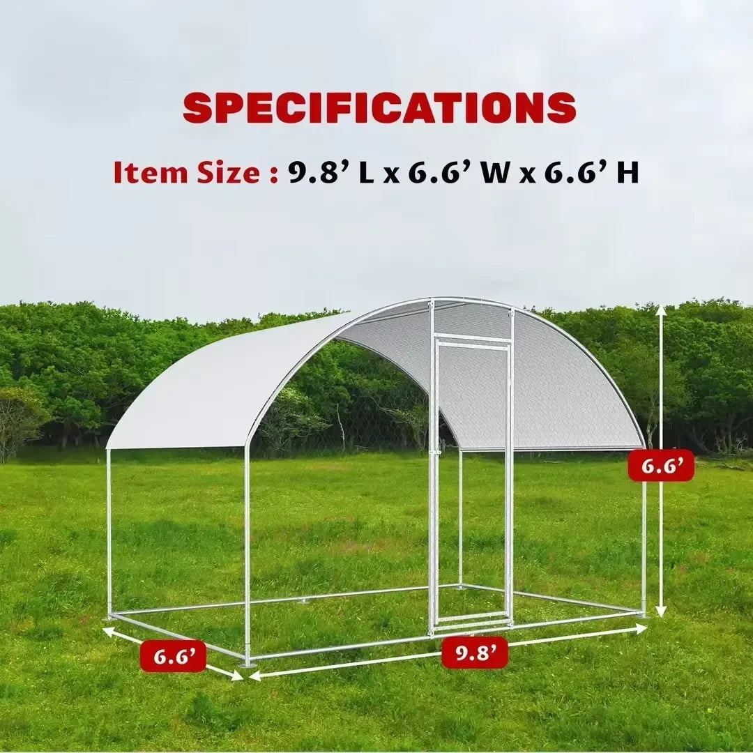 Egg Laying Large Stainless Steel Chicken Coop 8-10 Chickens Poultry Quail Rabbit Duck Cage