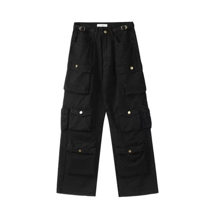 2023 American style retro street camouflage overalls women's hip-hop fried street wide-leg casual pants high street ins tide Y2K