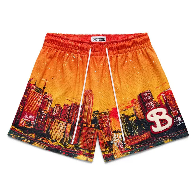 2025 Summer BUCKETSQUAD Basketball Shorts Men's Quick Drying Loose Sports Shorts Beach Casual Trendy Running Brand Shorts Men