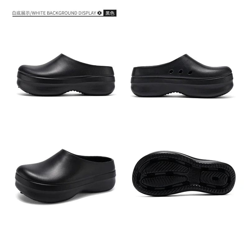 2025 Men Women Chef Shoes Non-slip Waterproof Oil-proof Shoes Comfortable Workers Slippers Outdoor Fishing Shoes  EVA