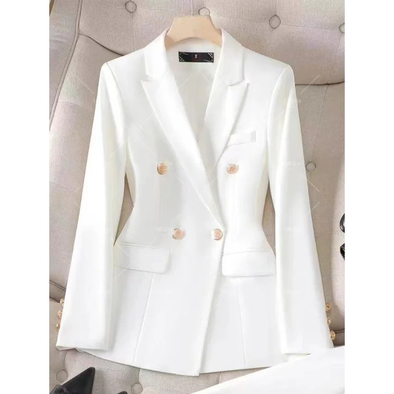 Gray Navy Black Formal Blazer Women Ladies Female Long Sleeve Single Breasted Solid Work Wear Jacket