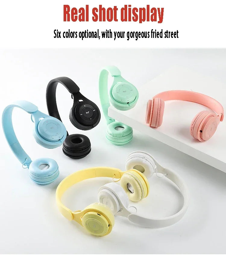 Stereo Y08 Headset 5.0 Bluetooth Headset Folding Wireless Sports Earphone Gaming Headsets Over-ear Headphones for Android ios