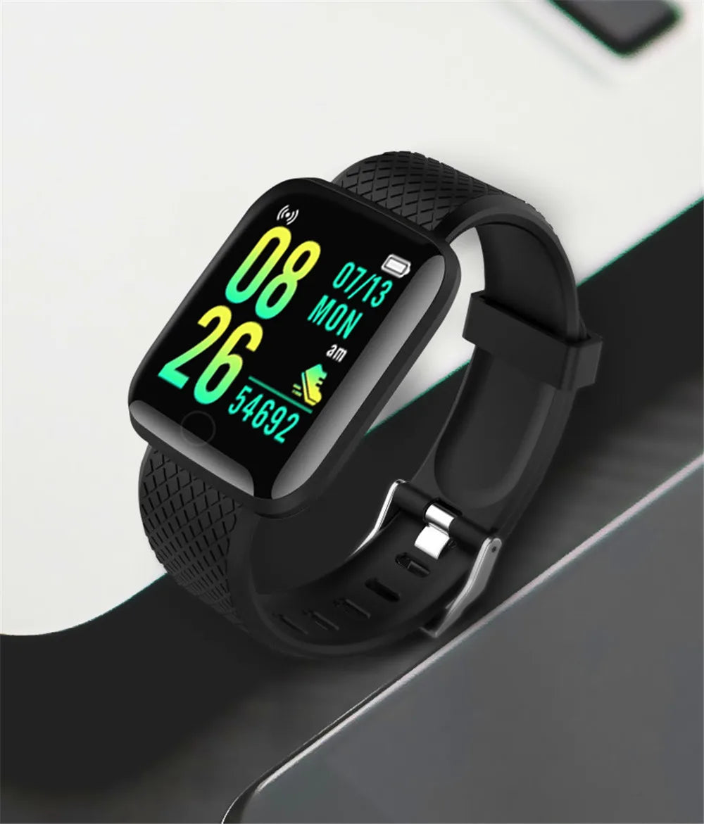 Smart Watch 116Plus D13 Y68 Sport Wristband Running Fitness Monitor Track Heart Rate Message Remind Men Smartwatch Woman Clock