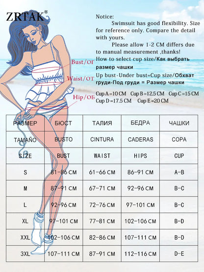 ZRTAK Sexy One Piece Swimsuit Female Sexy Women Monokini Swimwear 2024 Bandage Bathing Suit Pleated Biquini Vintage Beachwear