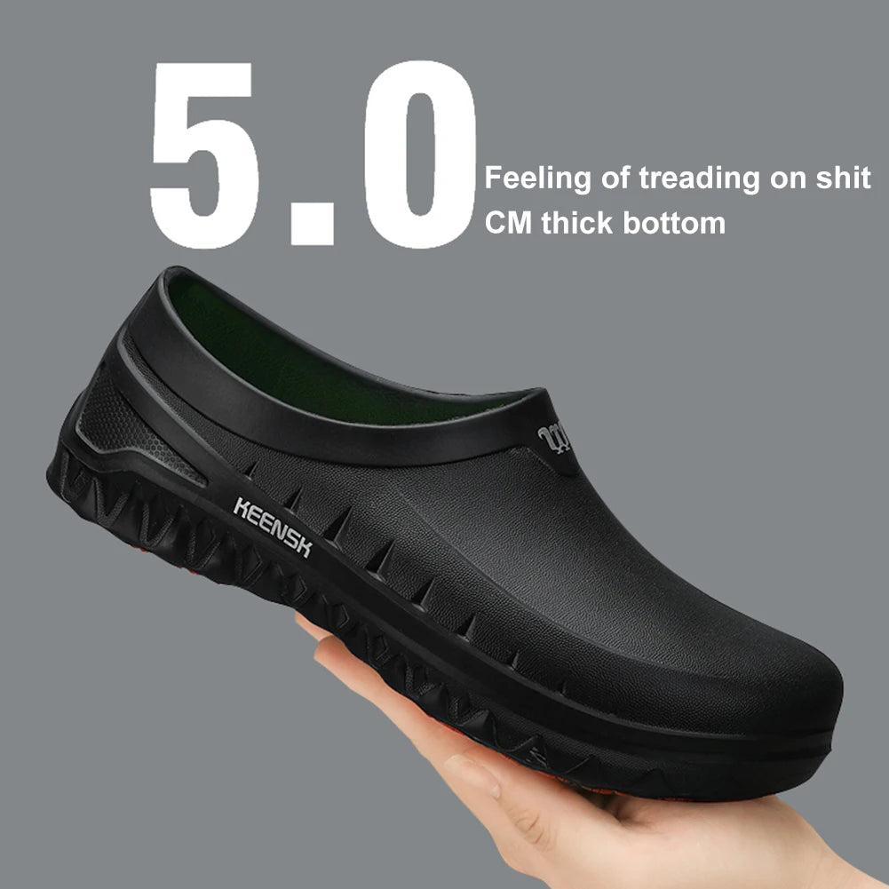 EVA Chef Shoes Lightweight Work Shoes Non-slip Outdoor Safety Shoes Oil-proof Comfortable Walking Shoes for Hotel Restaurant