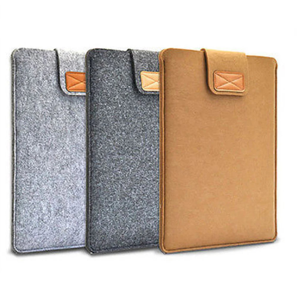 13Inch 15inch Felt Sleeve Slim Tablet Case Cover Bag for MacBooks Air Pro Solid Color Tablet Storage Bag